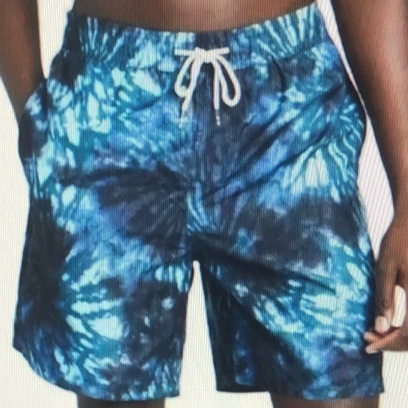 Original Use Men's Size Medium Navy Blue Tie-Dye Swim Trunks 7" Inseam NWT‎ - Picture 1 of 2